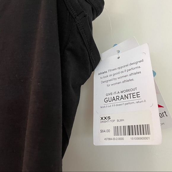 Athleta Athleisure Drishti Tank Top Built in Sports Bra Black Size XXS - Picture 9 of 11